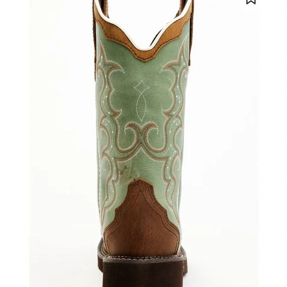 JUSTIN WOMEN'S RAYA WESTERN BOOTS - BROAD SQUARE TOE  Size 7B NWT - Picture 4 of 9
